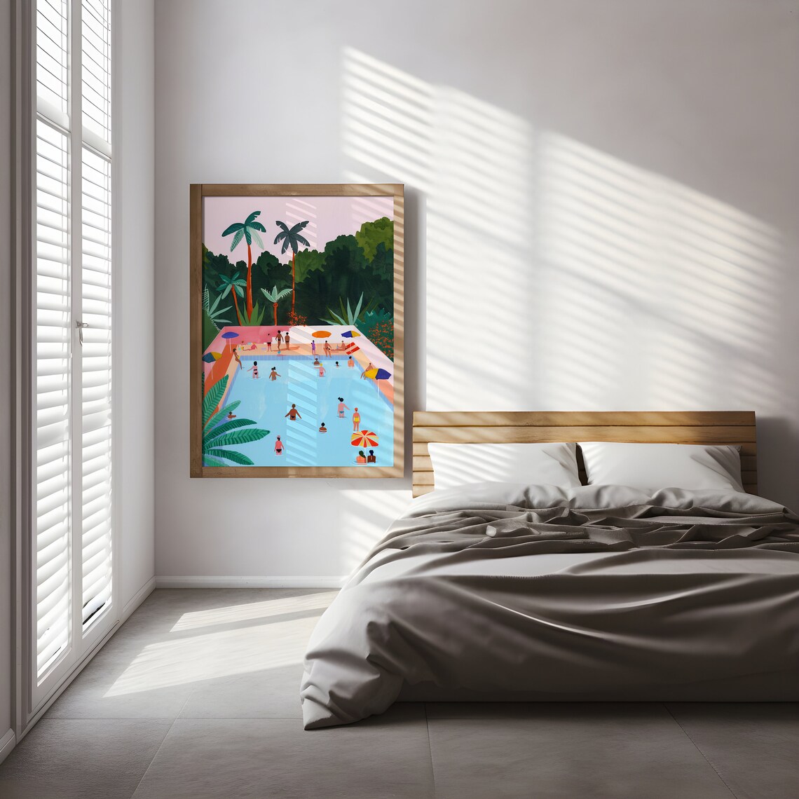 Jungle Pool Party Minimalist Travel Poster - Image 4