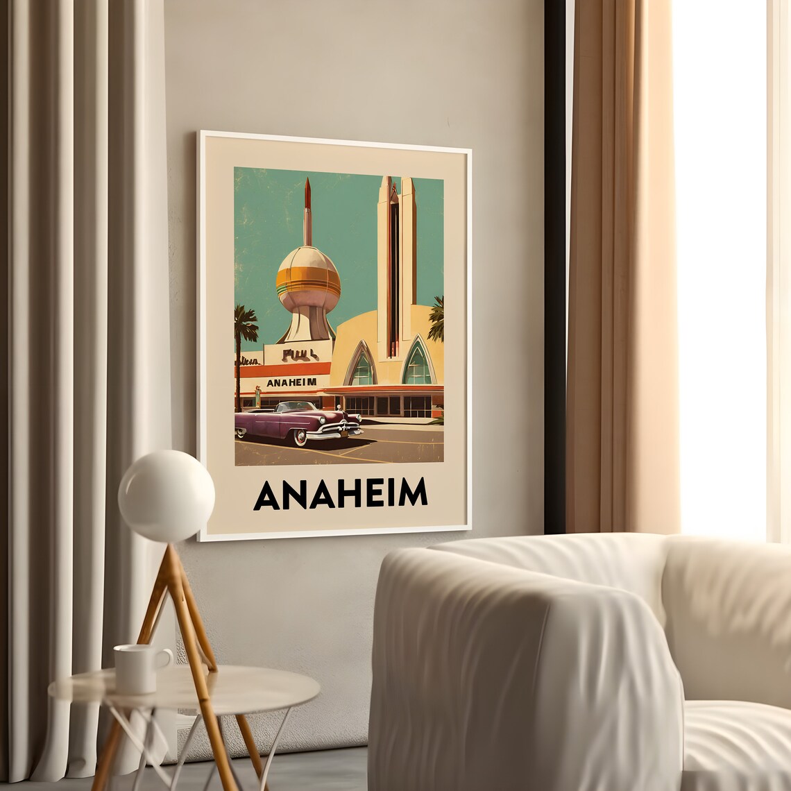 Anaheim Vintage Travel Poster, California Art Print - Image 4