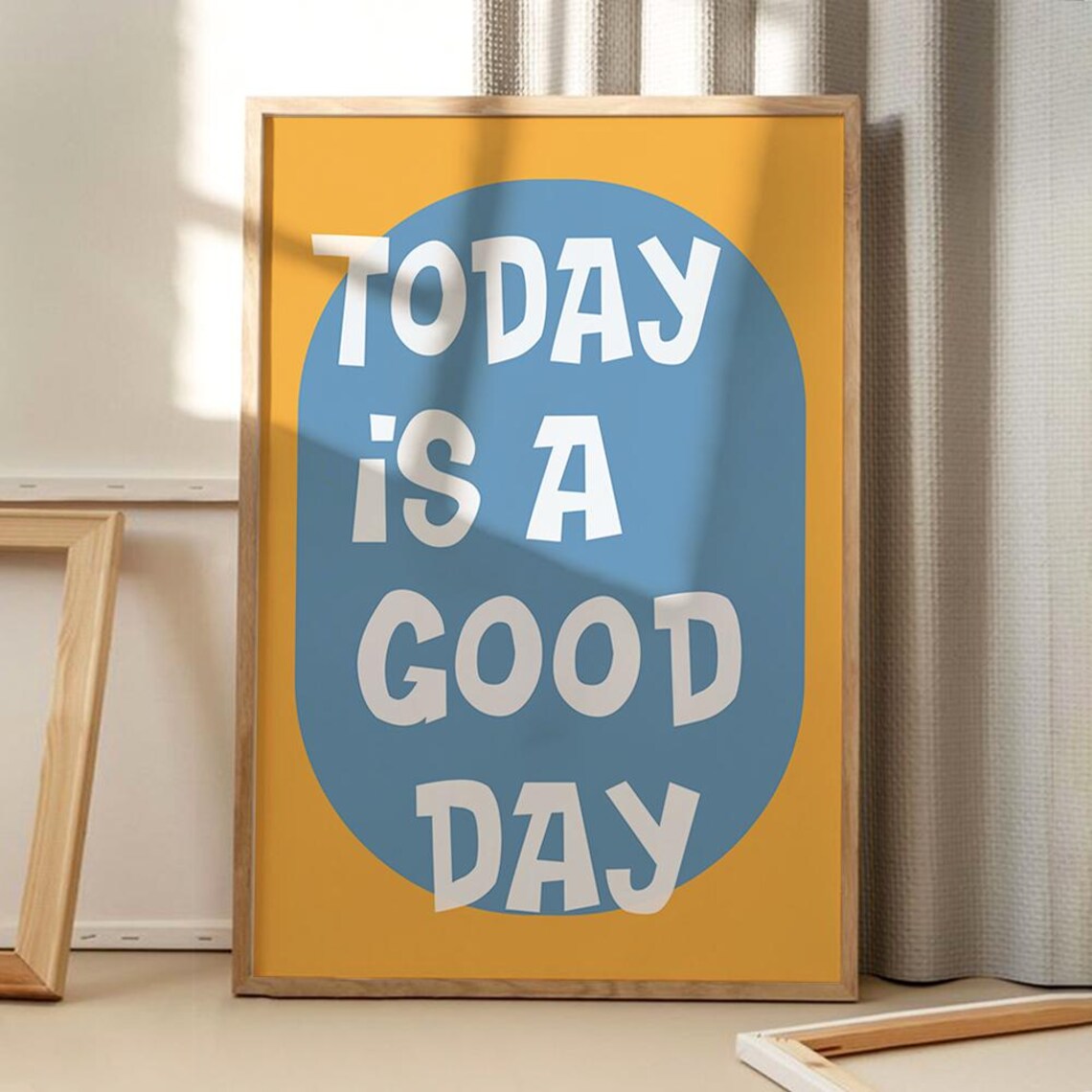 Today Is A Good Day Quote Poster, Retro Decor
