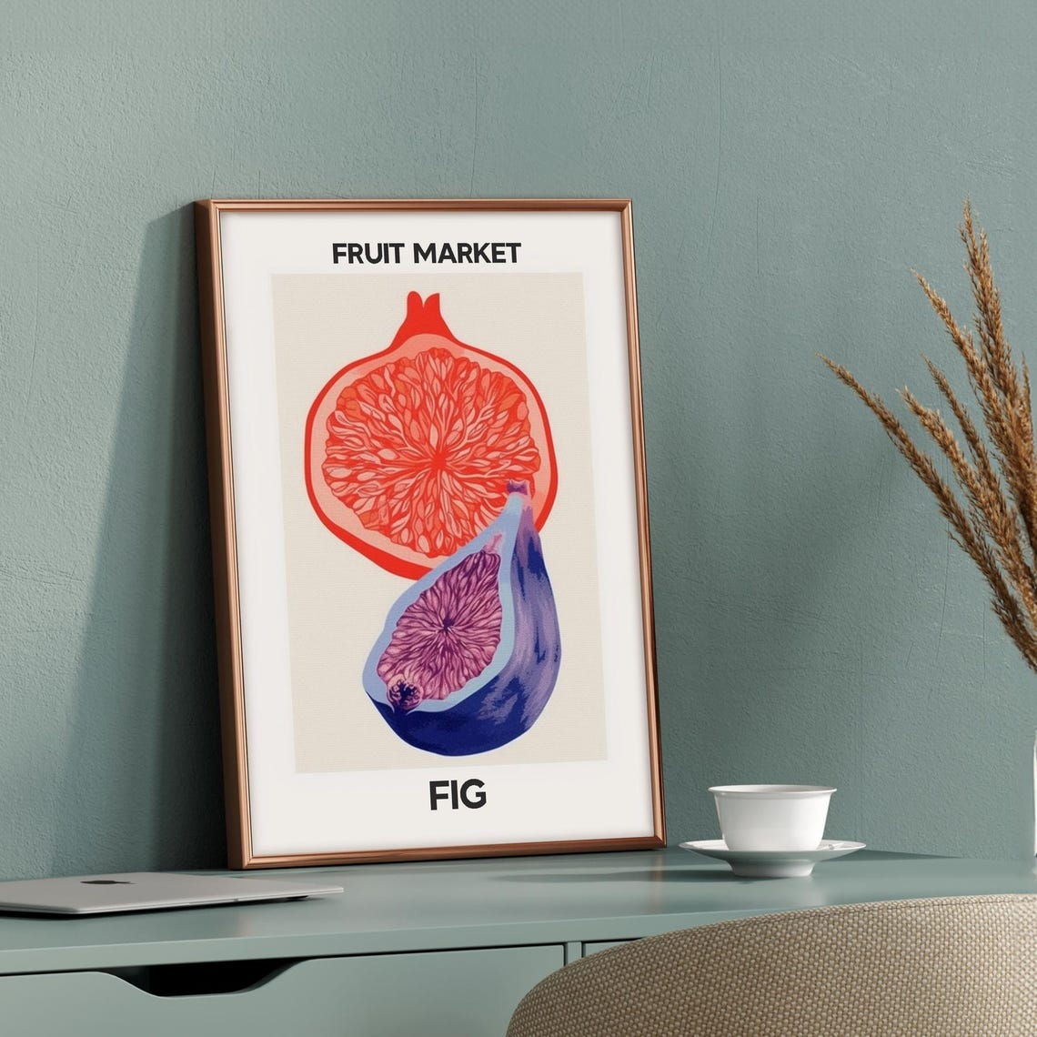 Fruit Market Fig Botanical Poster With Vintage Style Illustration - Image 2