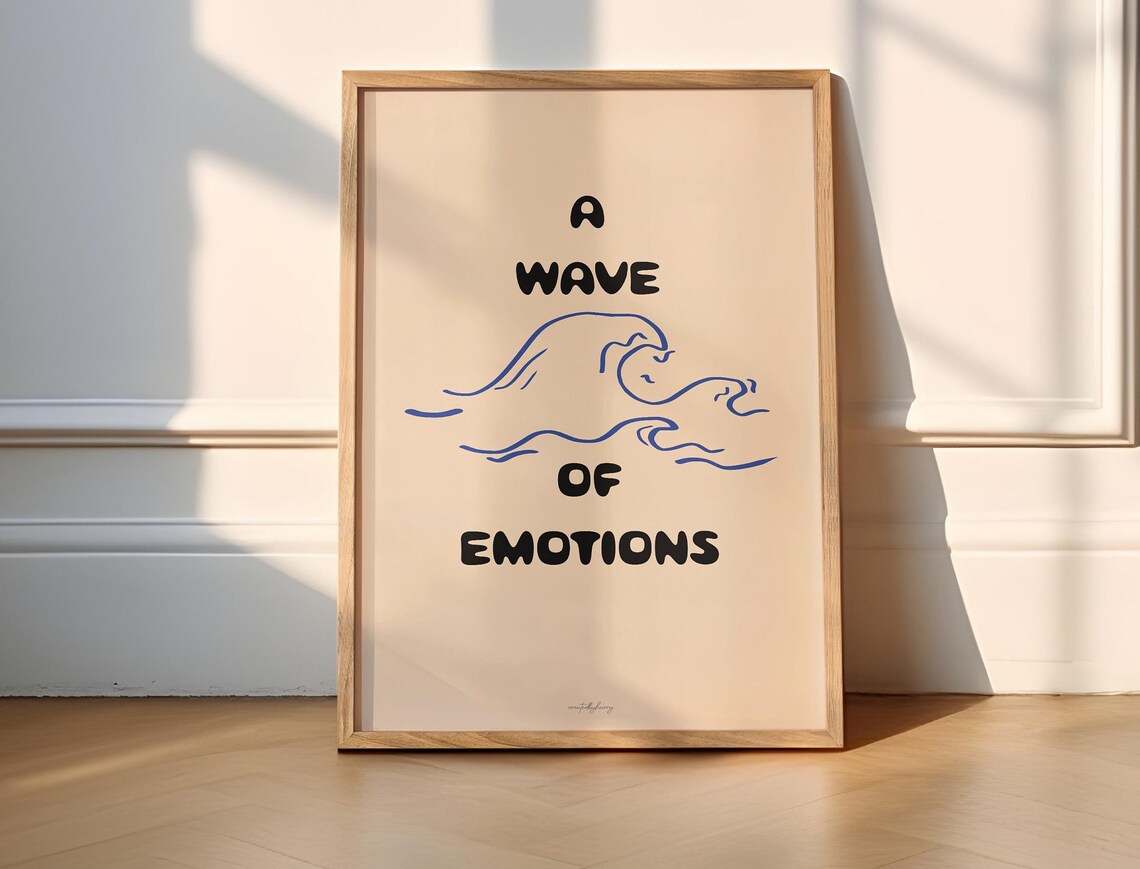 A Wave Of Emotions Art Print, Dopamine Decor