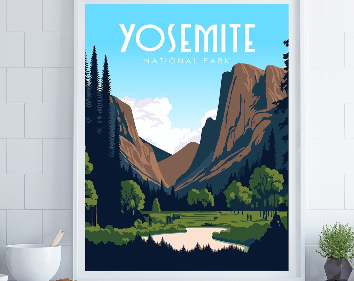 El Capitan Travel Poster, Yosemite National Park