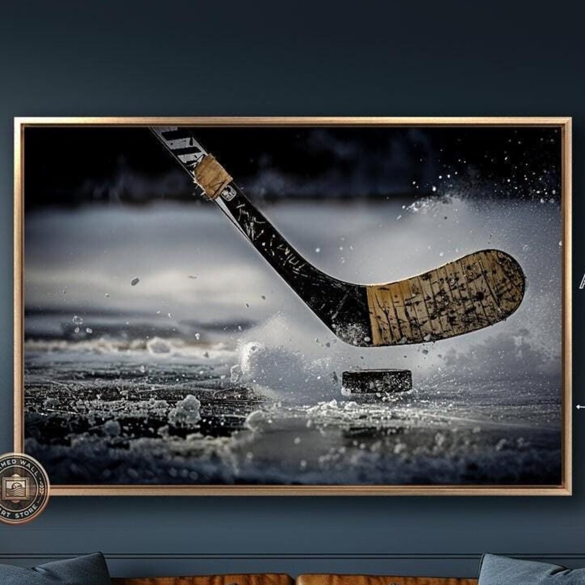 Hockey Stick and Puck Winter Sports Photo Art Print