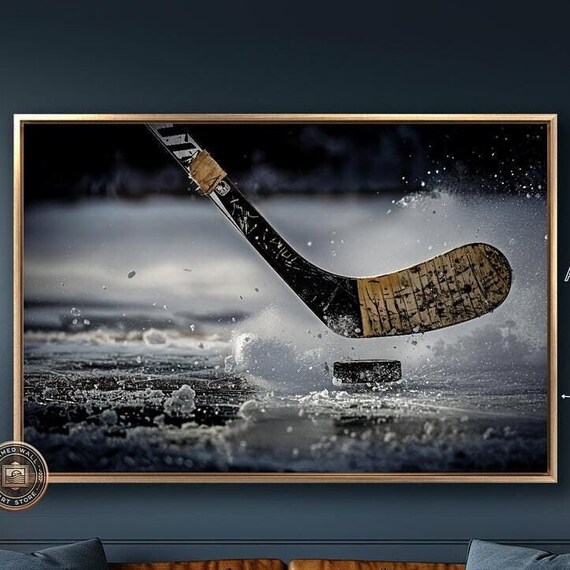 Hockey Stick and Puck Winter Sports Photo Art Print