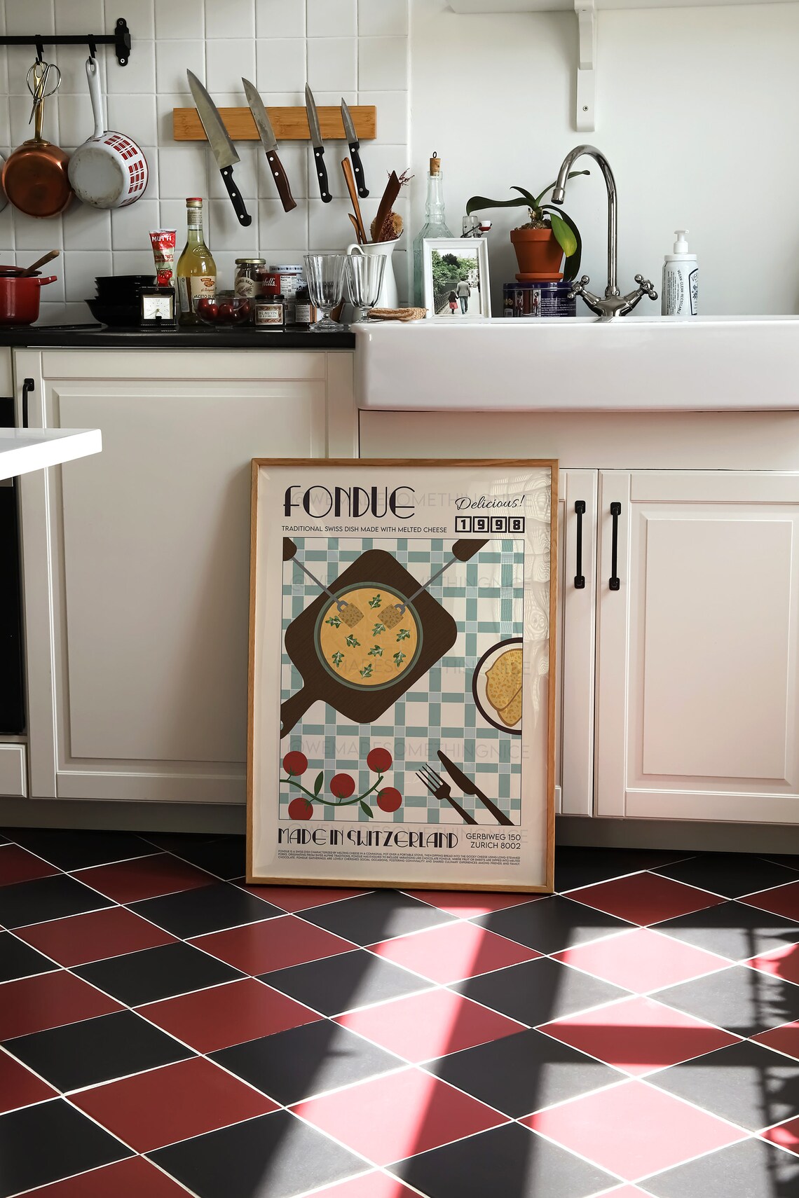 Swiss Fondue Retro Pop Art Kitchen Poster Print - Image 3