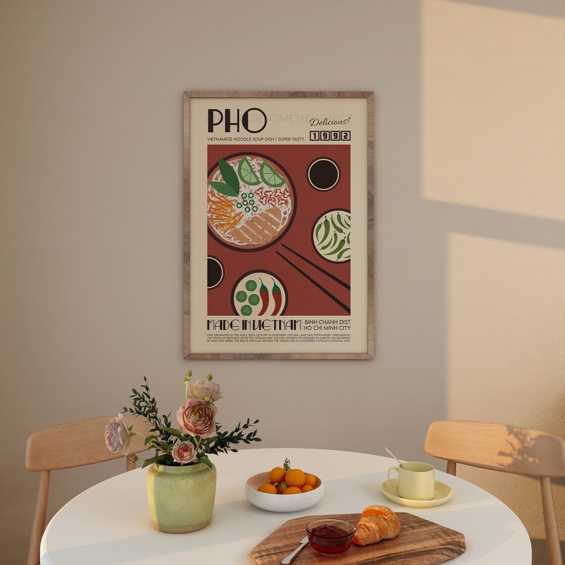 Pho Poster, Retro Kitchen Food Art Print - Image 3