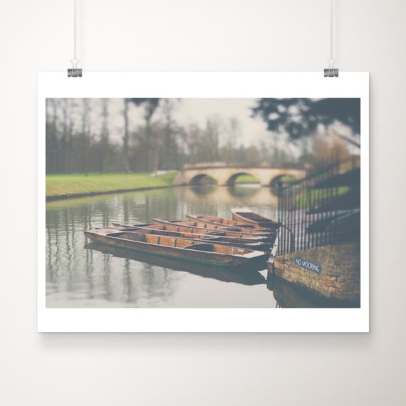 Cambridge Winter Print River Cam Trinity College Photograph
