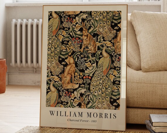 William Morris Print Botanical Vintage Decor Floral Animals Nature Poster Kitchen Bedroom Victorian Pattern Gallery Wall