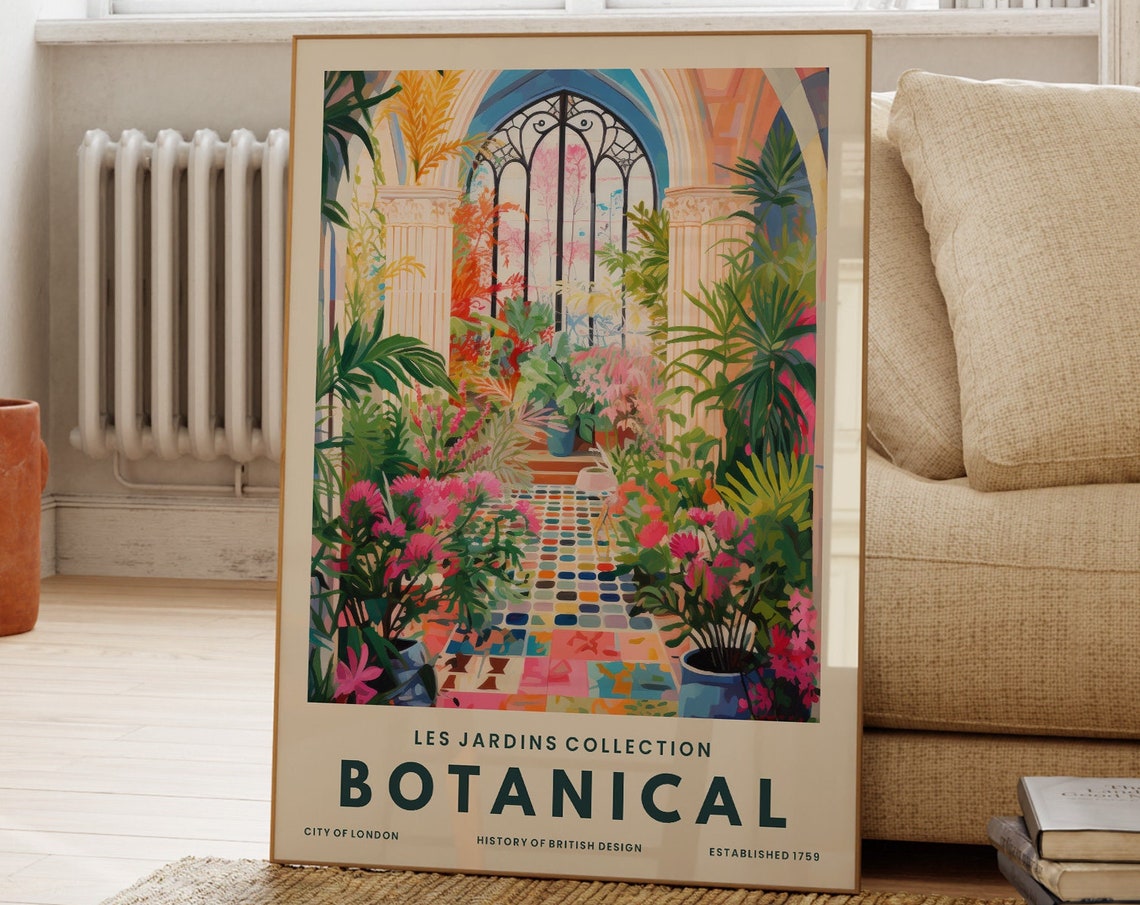 Botanical Garden Conservatory London Botanical Collection Art Poster
