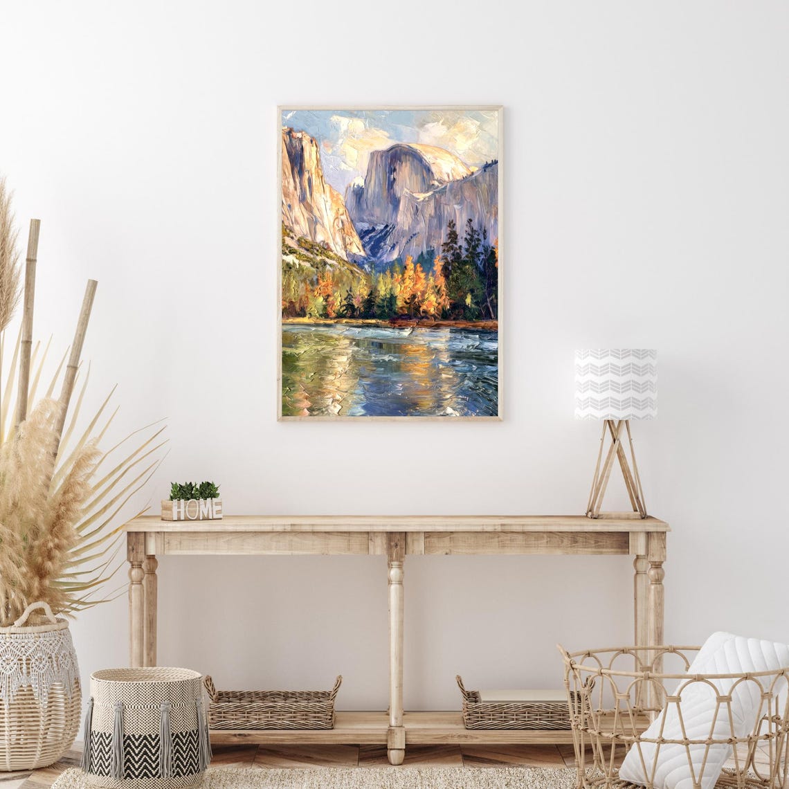 Yosemite National Park Usa Oil Painting Nature Landscape Wall Art Print Poster Scenic Travel Decor For Home - Image 3