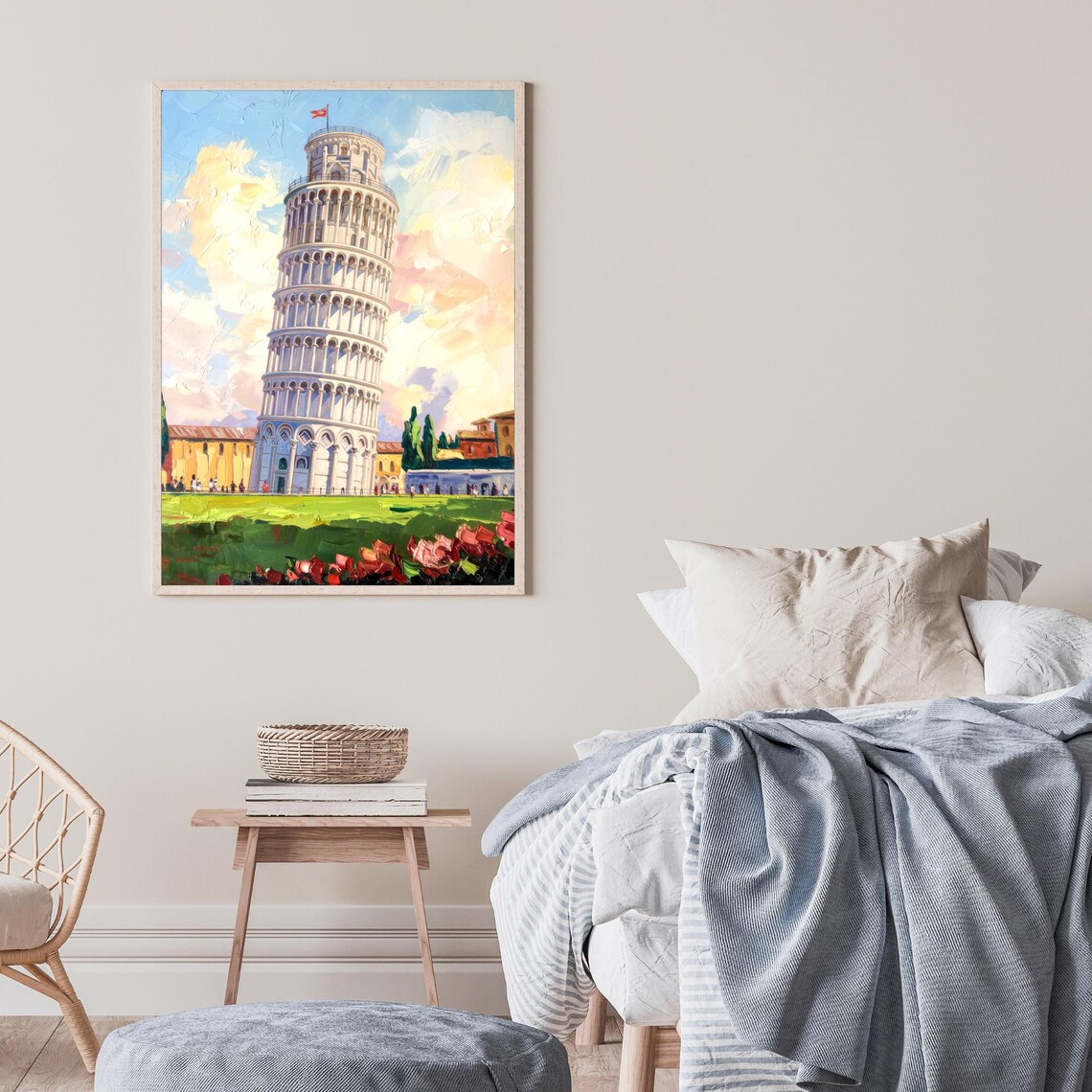 Leaning Tower Of Pisa Italy Travel Poster Print - Image 2