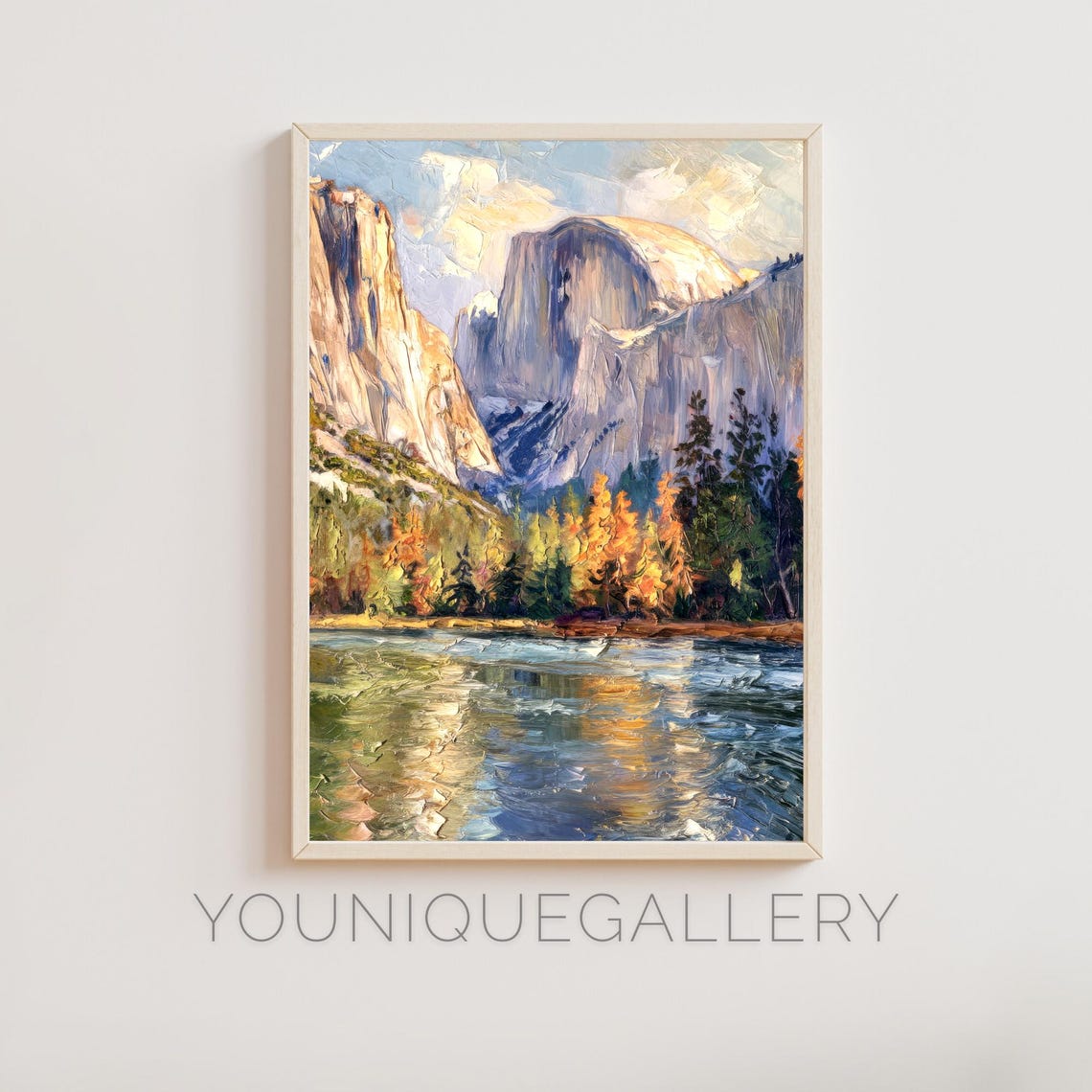Yosemite National Park Usa Oil Painting Nature Landscape Wall Art Print Poster Scenic Travel Decor For Home