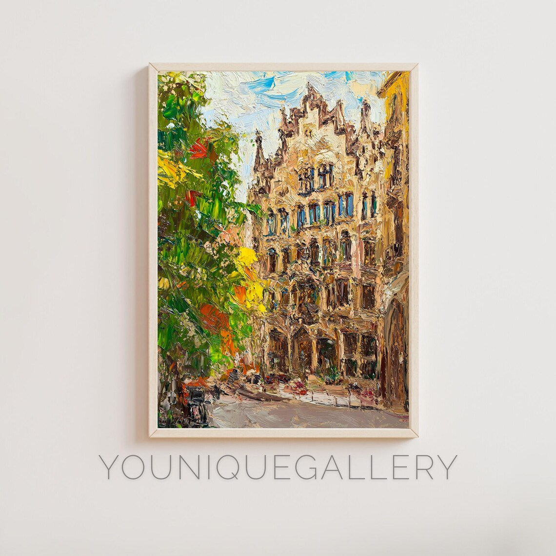 Casa Batllo Barcelona Gaudi Modernist Facade Oil Painting Poster