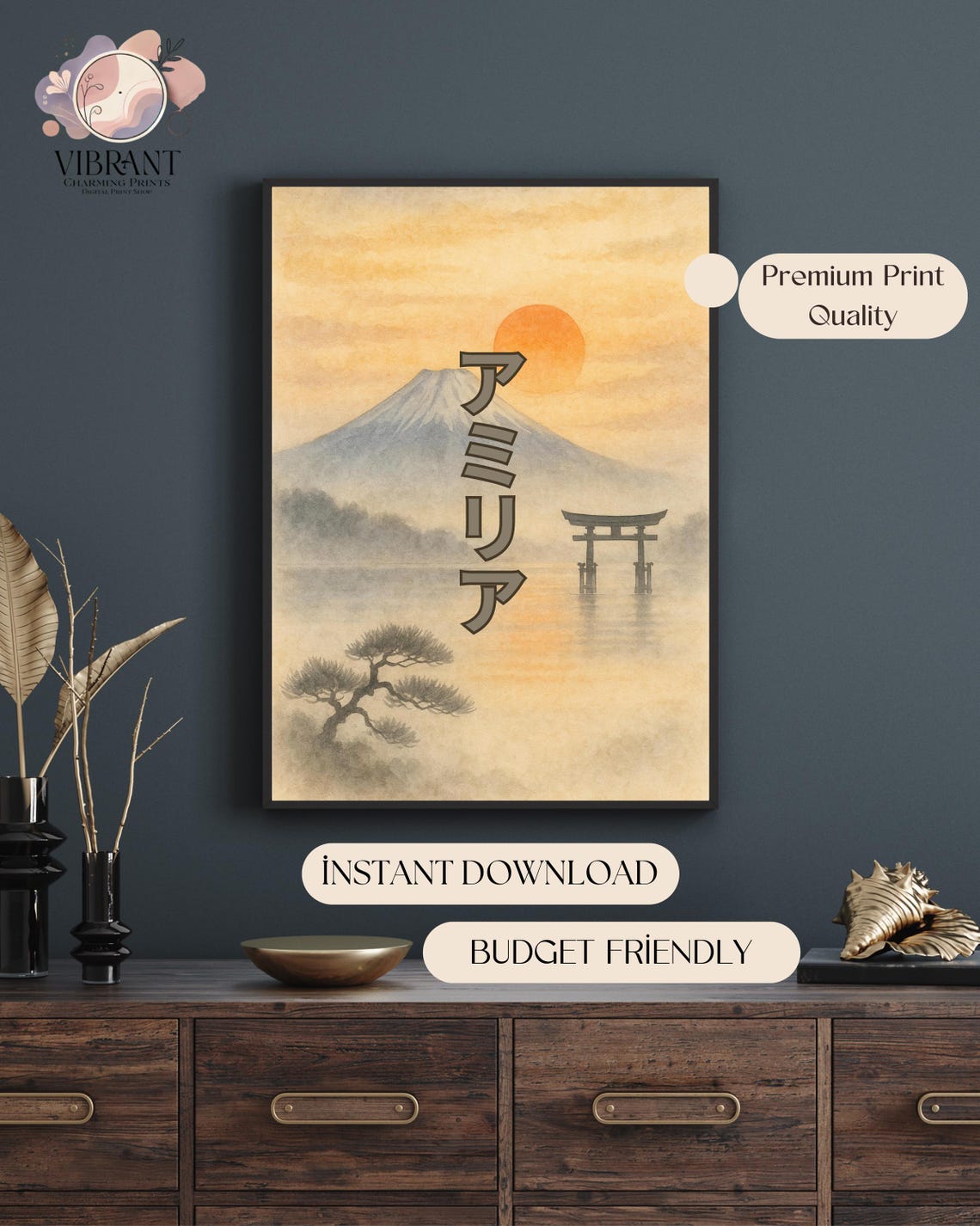 Custom Japanese Name Poster, Mt Fuji Sunrise - Image 5