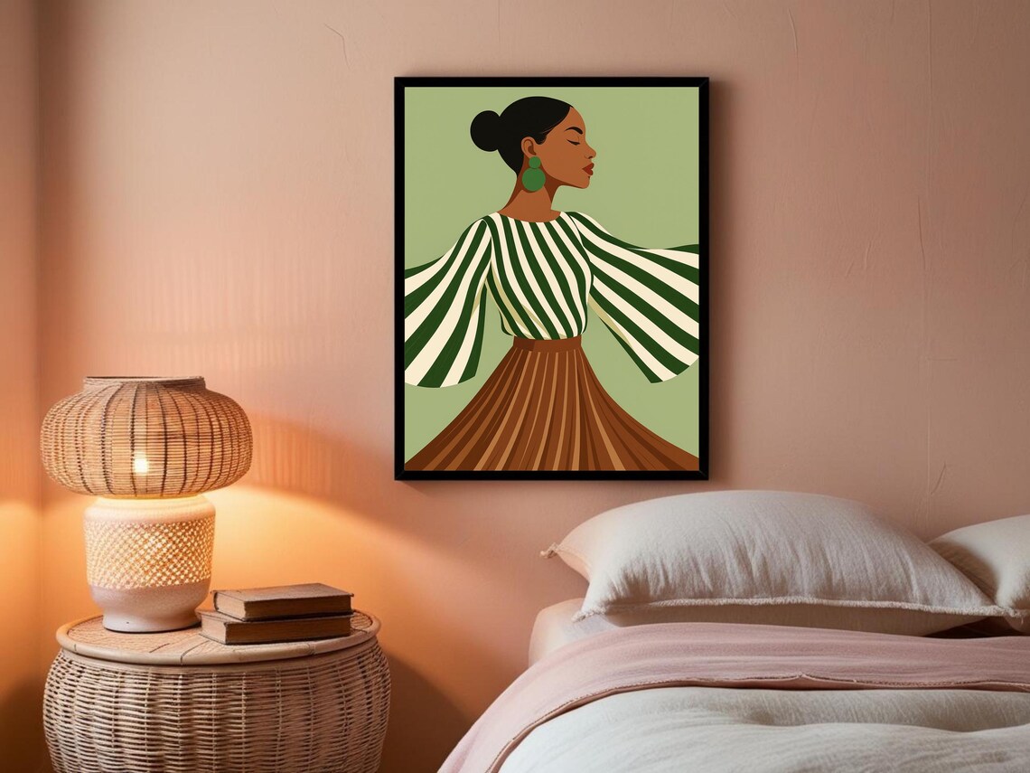 Minimalist Stylish Woman Fashion Illustration Art Print - Image 3