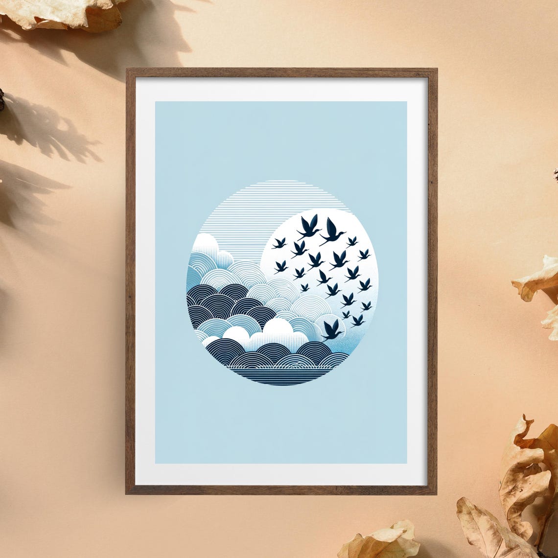 Japanese Minimalist Bird Zen Nature Poster - Image 4