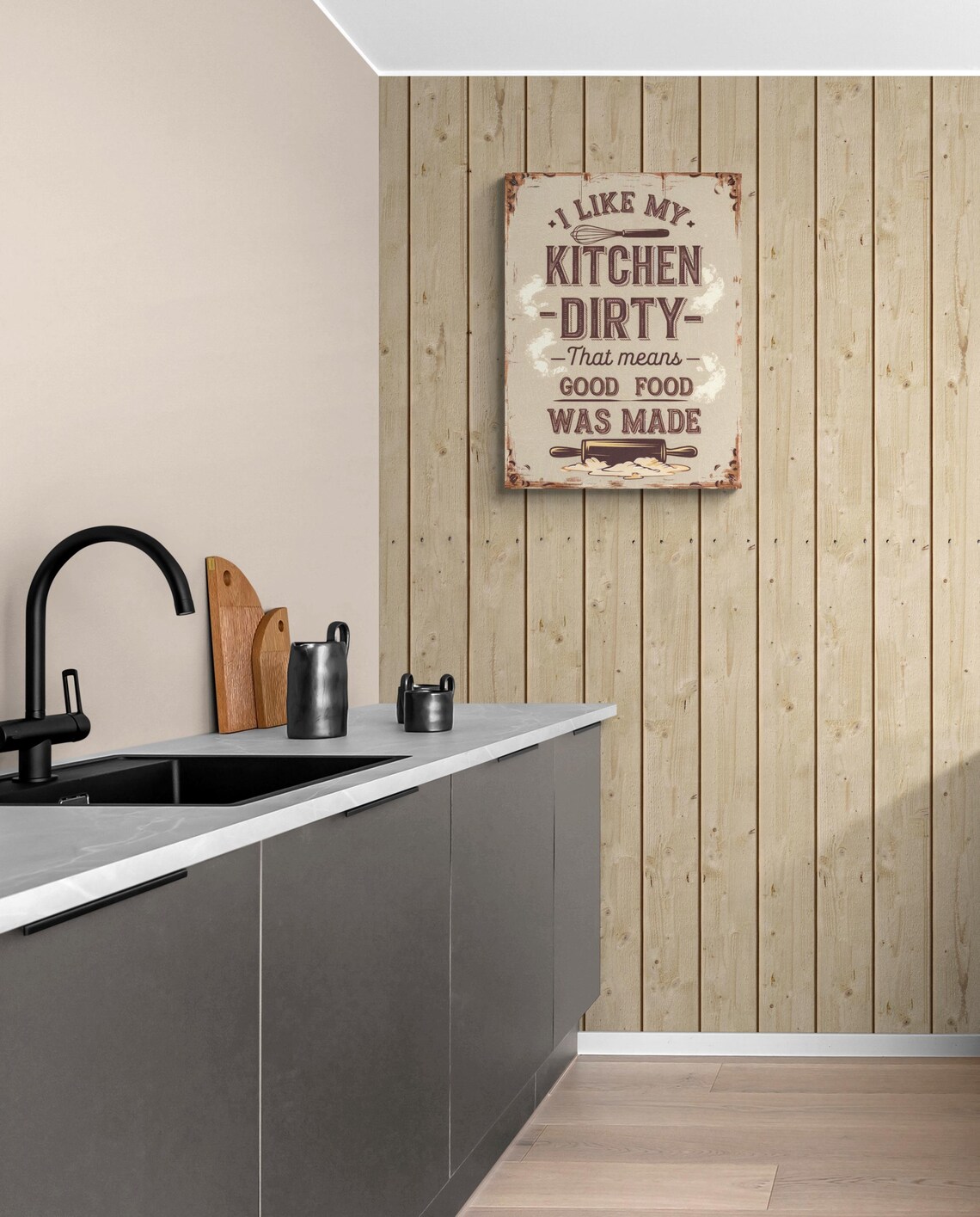 I Like My Kitchen Dirty Funny Vintage Kitchen Sign Foodie Wall Poster - Image 2