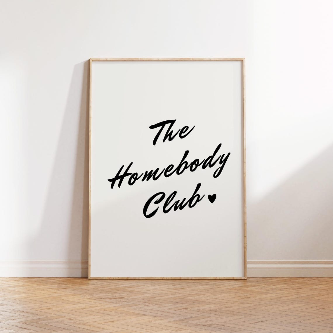 The Homebody Club Script Quote Minimalist Typography Wall Poster - Image 3