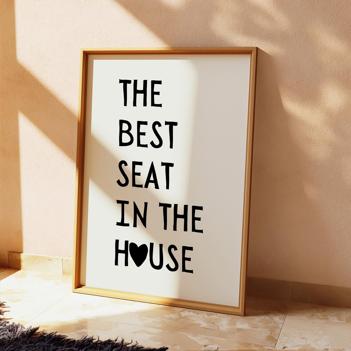 The Best Seat In The House Funny Black Heart Bathroom Quote Poster - Image 2