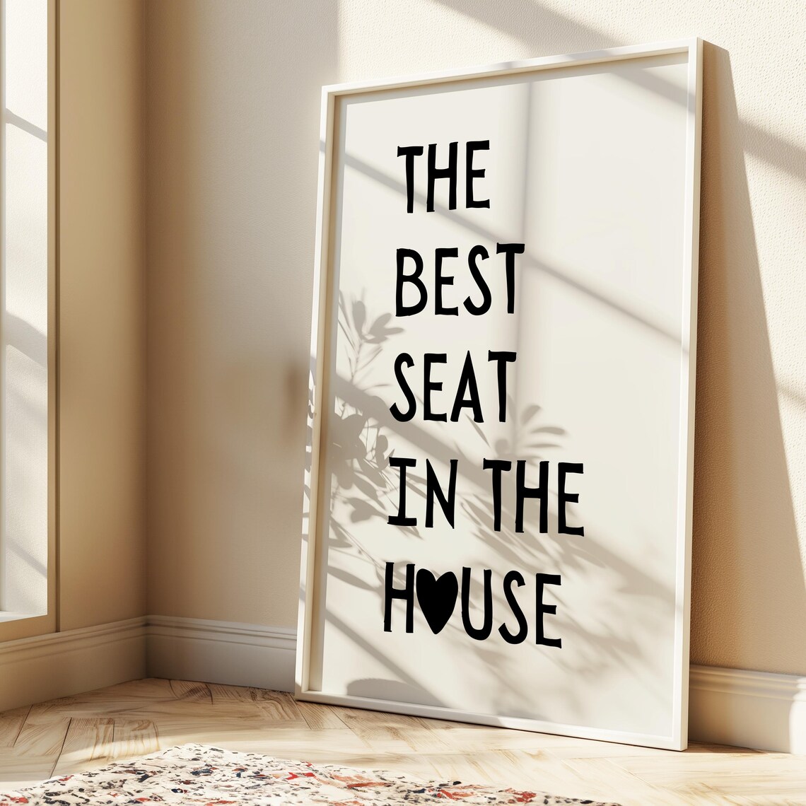 The Best Seat In The House Funny Black Heart Bathroom Quote Poster - Image 4