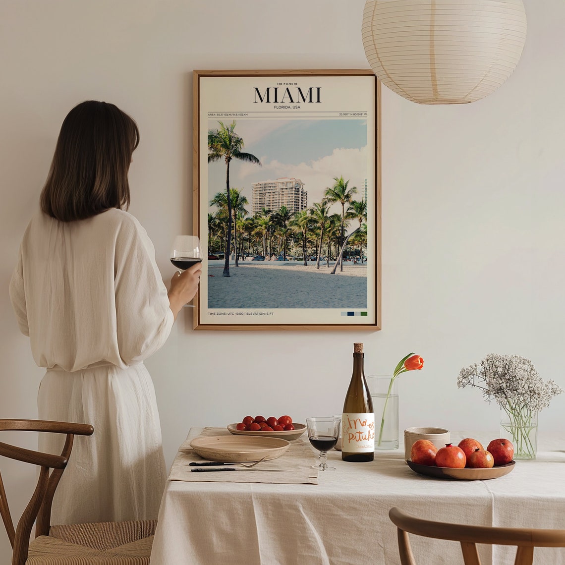 The Palms Of Miami Florida Beach Palm Trees Coastal Travel Poster - Image 3