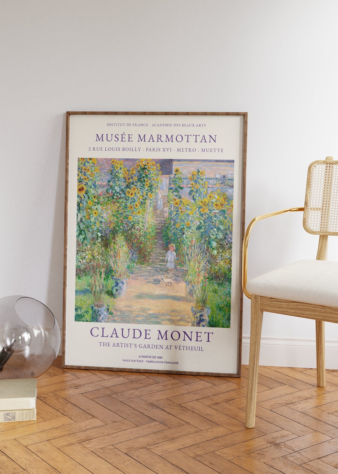 Claude Monet Artist Garden Vetheuil 1881 Exhibition Poster Wall Art - Image 4