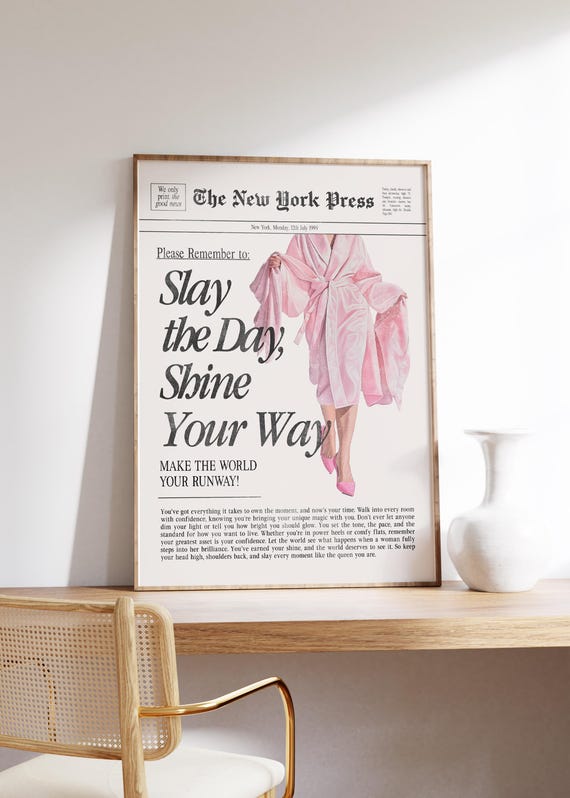 Life Is Better In Pink Print Pink Wall Art Retro Print Vintage Girly Wall Art Trendy Preppy Wall Decor Bedroom Apartment Decor Gift
