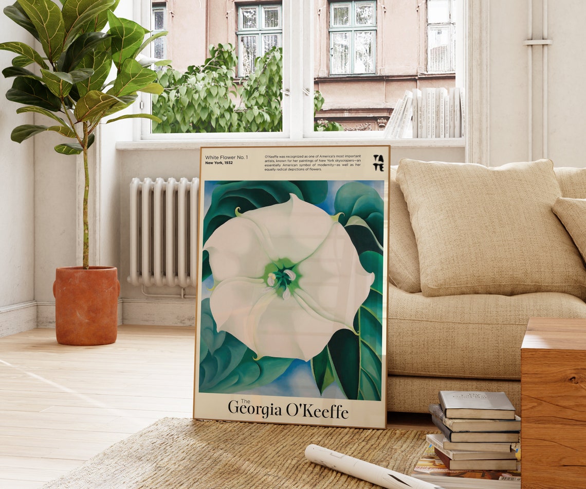 Georgia O'Keeffe White Flower No 1 Tate Botanical Modern Art Poster - Image 2