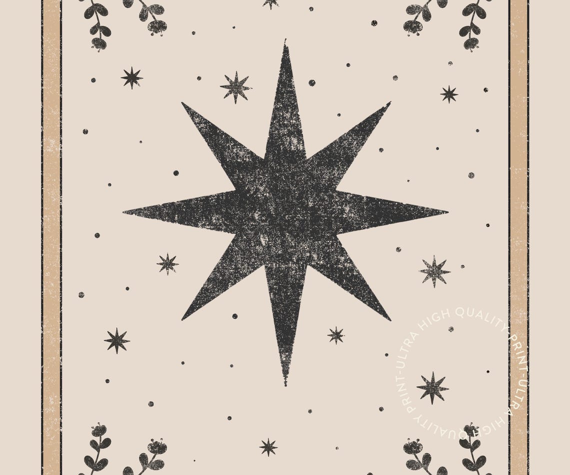 L'Etoile The Star Vintage Tarot Card Celestial Boho Decor Poster - Image 5