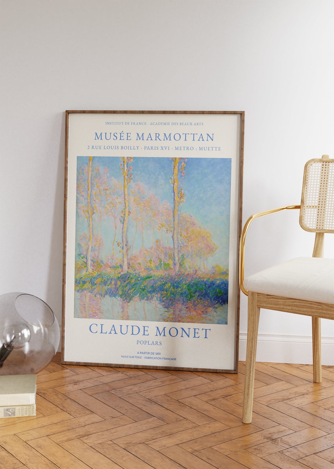 Claude Monet Poplars Museum Exhibition Pastel Impressionist Art Poster - Image 4