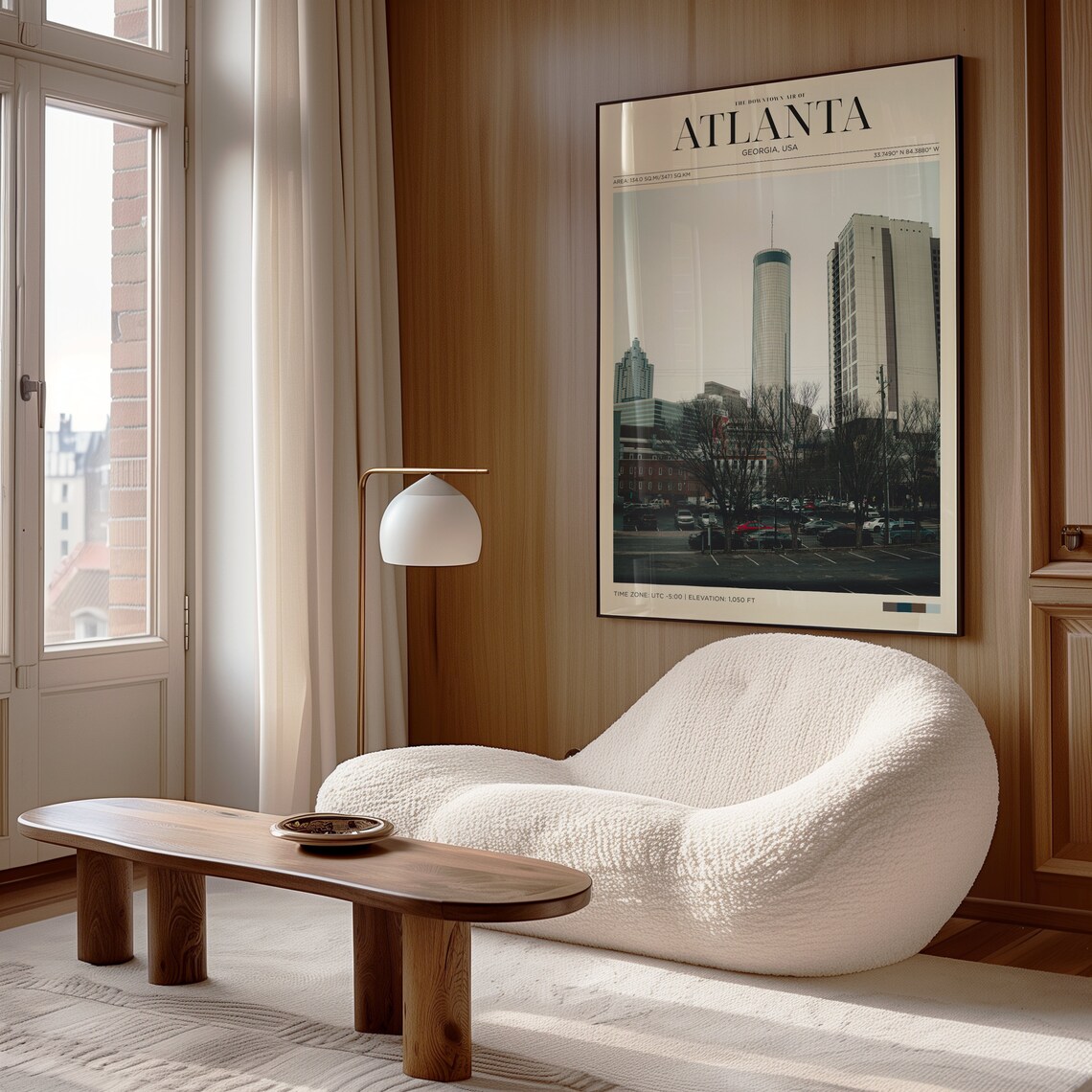 Downtown Atlanta Georgia Skyline Street View Cityscape Travel Poster - Image 4