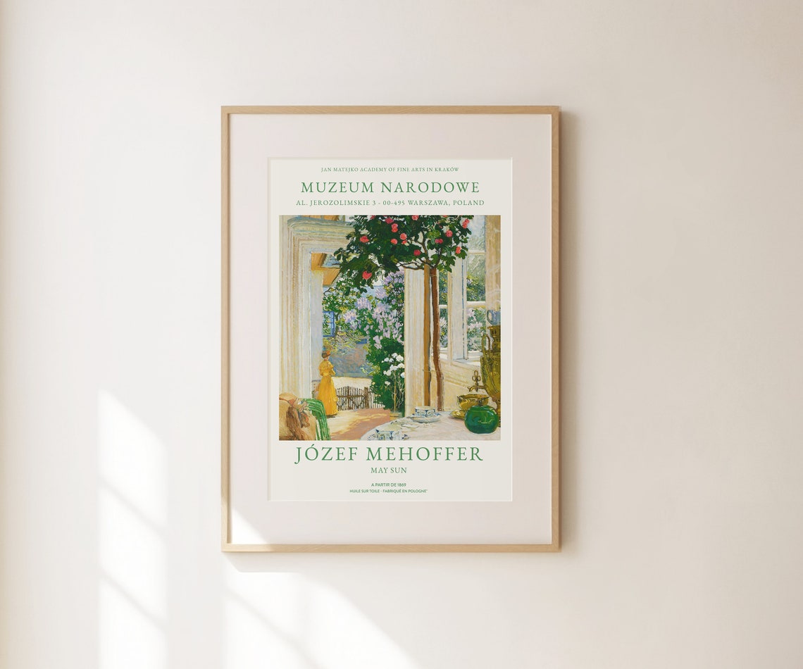Jozef Mehoffer May Sun 1901 Veranda Roses Muzeum Narodowe Art Print - Image 3