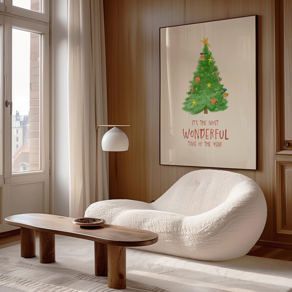 Its The Most Wonderful Time Of The Year Watercolor Tree Holiday Print - Image 2