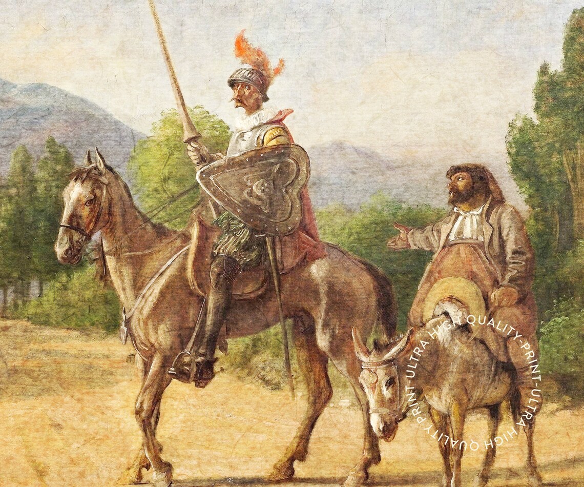 Don Quixote And Sancho Panza 1615 Miguel De Cervantes Classic Book Poster - Image 5