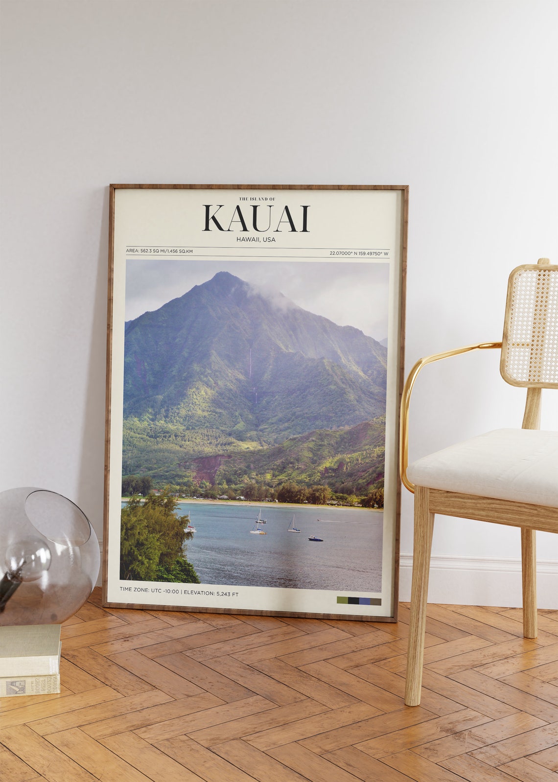 Travel Poster Hawaii Poster Kauai Poster Hawaii Vintage Poster Hawaiian Wall Art For Living Room Modern Island Office Wall Art - Image 2