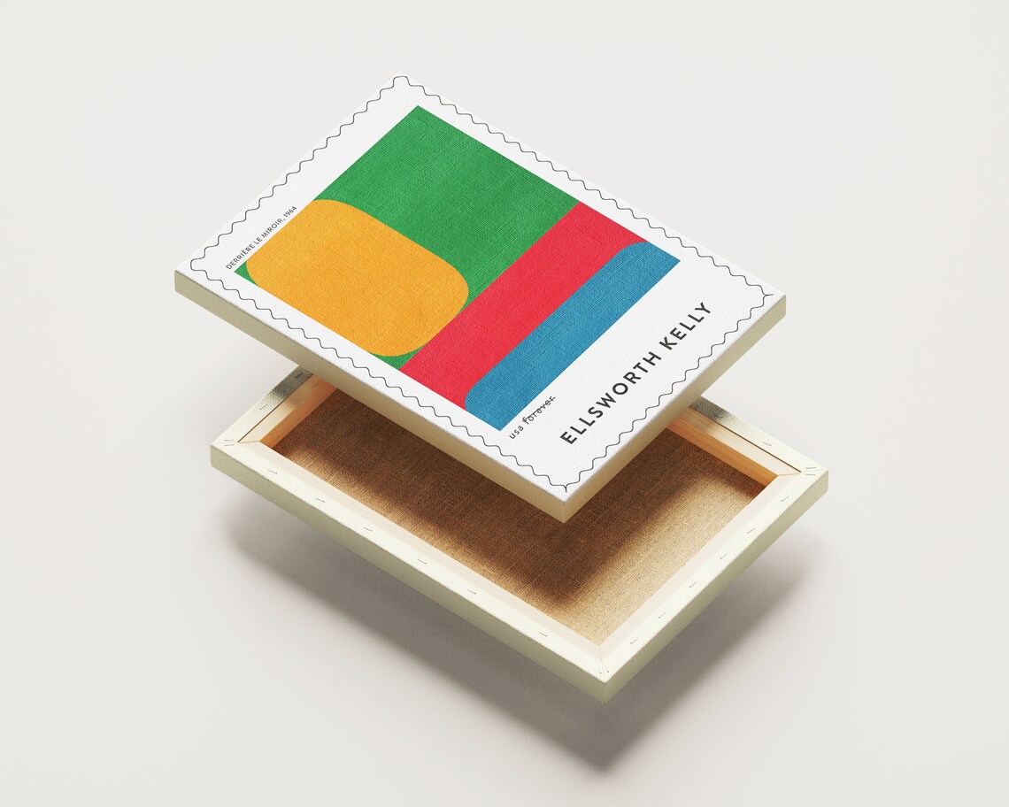 Ellsworth Kelly Derriere Le Miroir 1964 Stamp Color Block Art Poster - Image 4