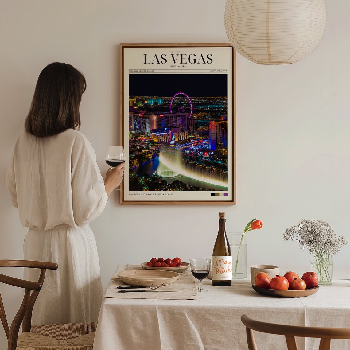 Travel Poster Las Vegas Strip Poster Street Of Las Vegas Print Las Vegas Wall Art For Living Room Large Modern Office Cities Wall Art - Image 3