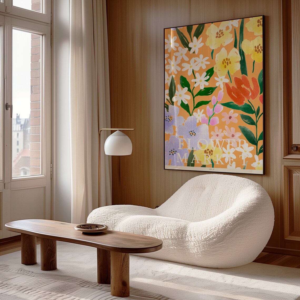 The Flower Market Posters Yellow Flower Wall Art For Living Room Vintage Flower Market Print Botanical Prints Office Wall Art - Image 4