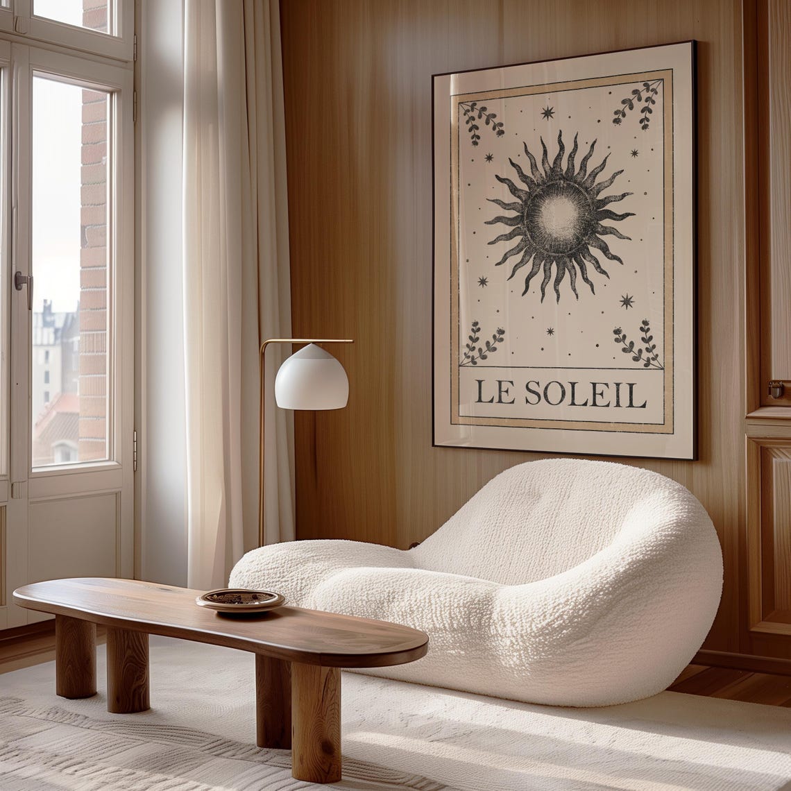 Le Soleil The Sun Vintage Tarot Card Celestial Boho Decor Poster - Image 2