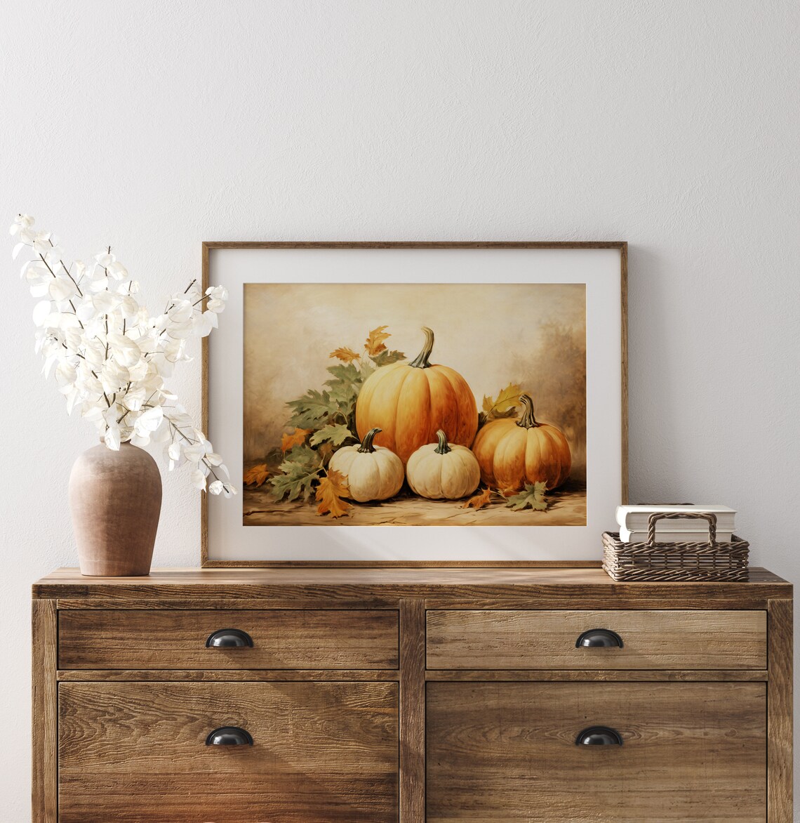 Fall Still Life Painting, Rustic Autumn Art Print - Image 3