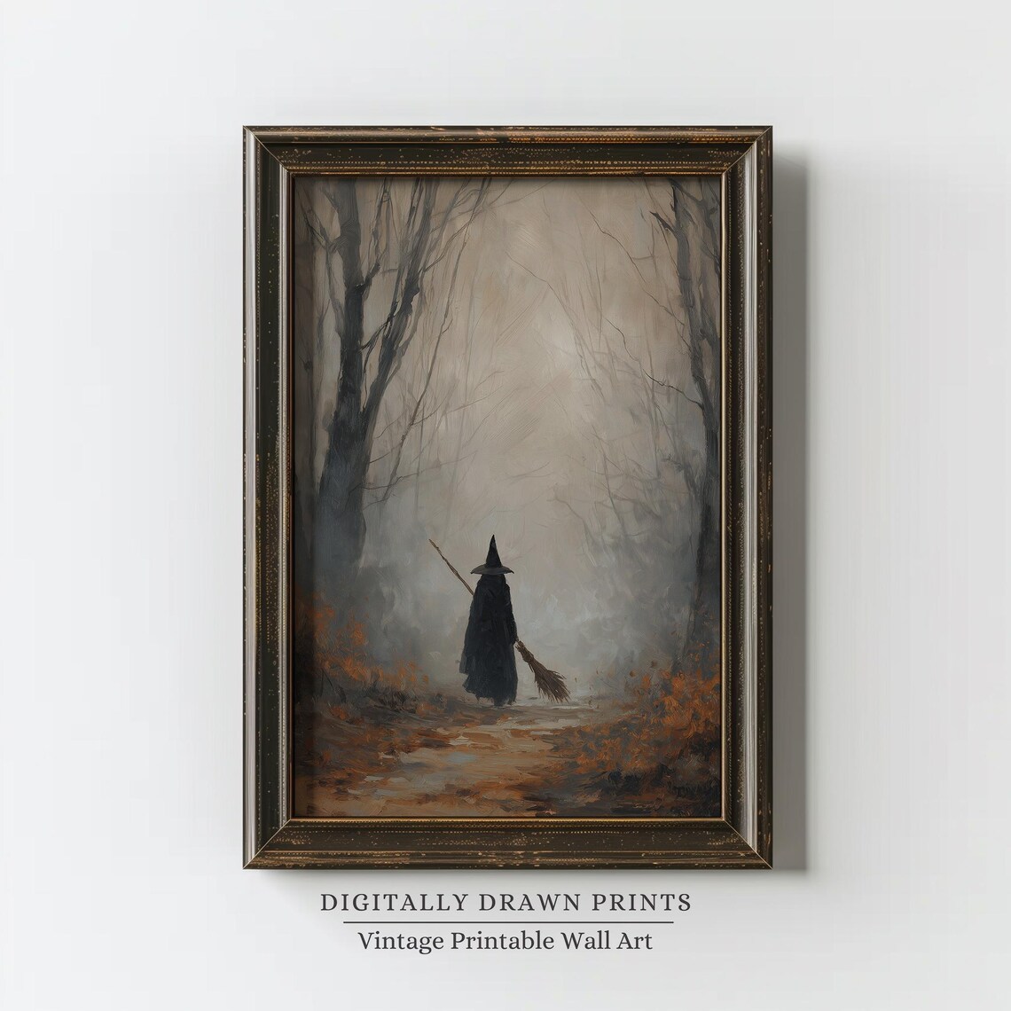 Set Of 3 Witch Halloween Vintage Art Print