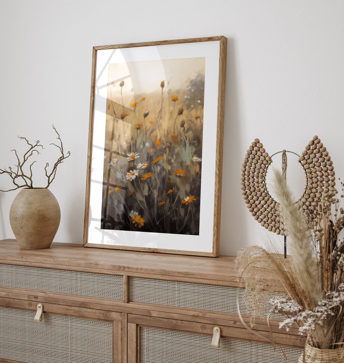 Autumn Wildflower Vintage Poster, Country Field Landscape - Image 3