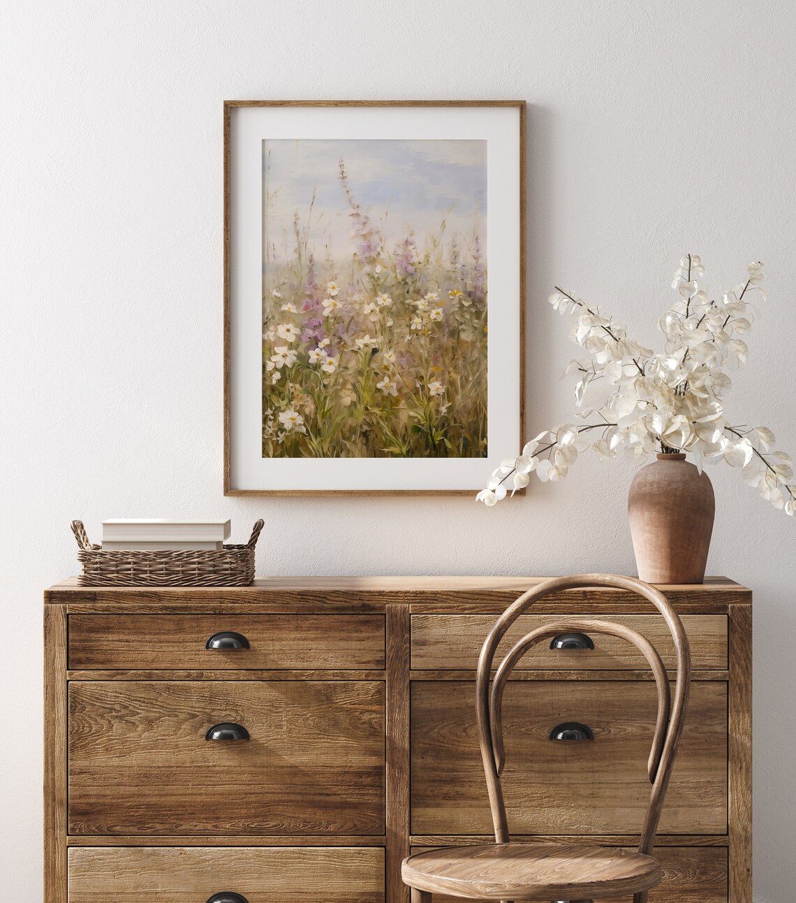 Wildflower Field Landscape Farmhouse Art Print - Image 5
