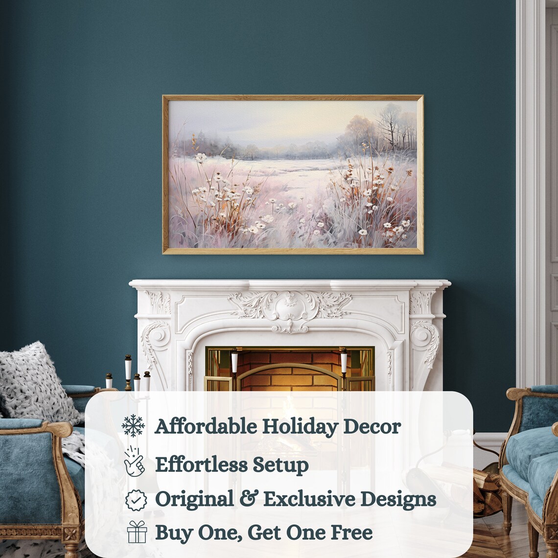 Winter TV Christmas Wildflower Art Print - Image 3