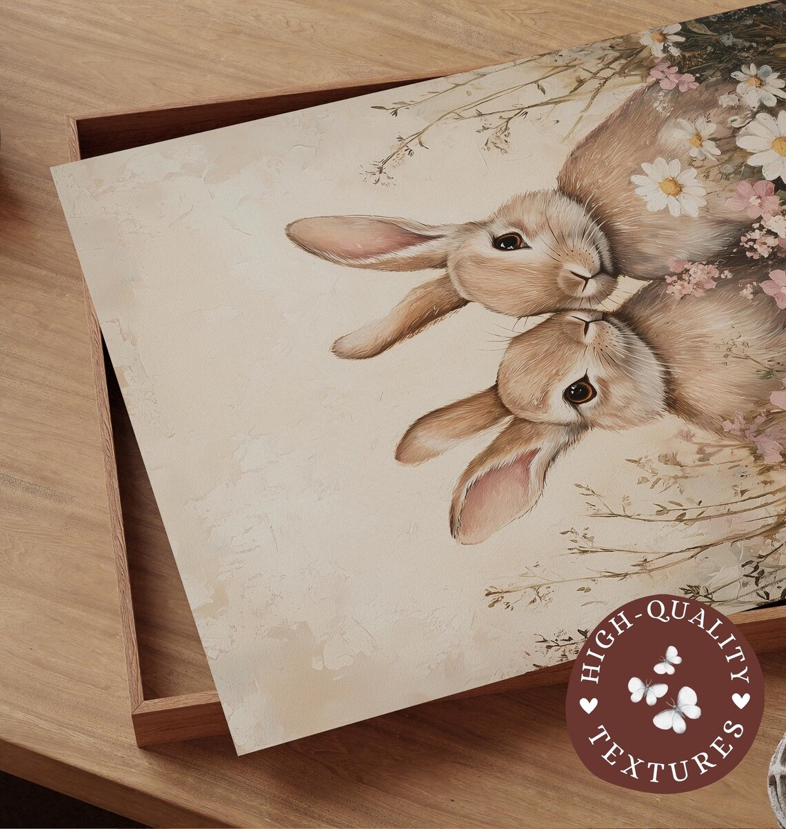Easter Bunny Nursery Wall Art Print, Farmhouse Spring - Image 3