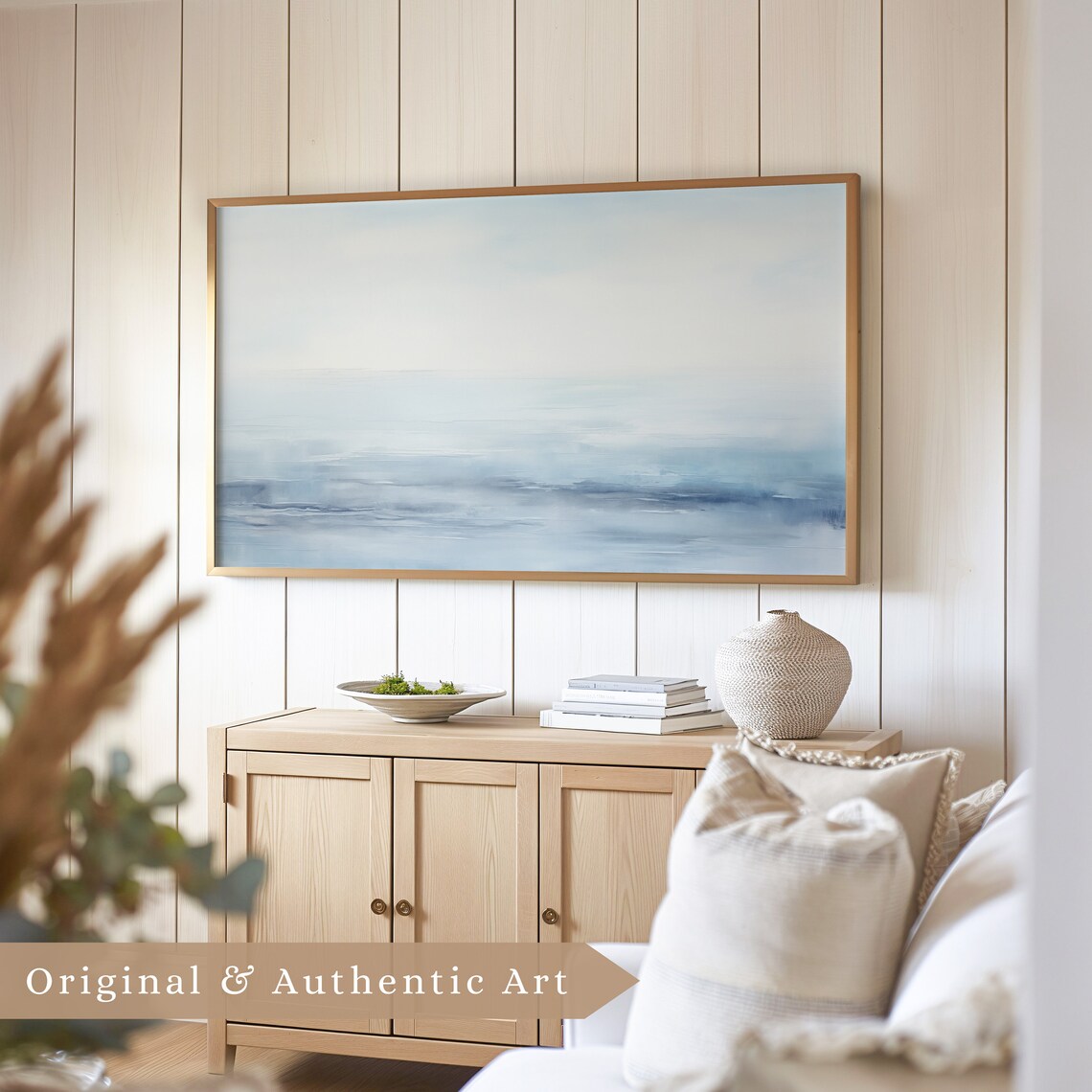 Abstract Ocean Painting, Coastal Beach House Art Print - Image 5