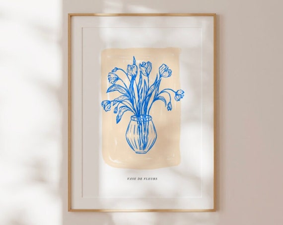 Vase De Fleurs Botanical Illustration Art Print