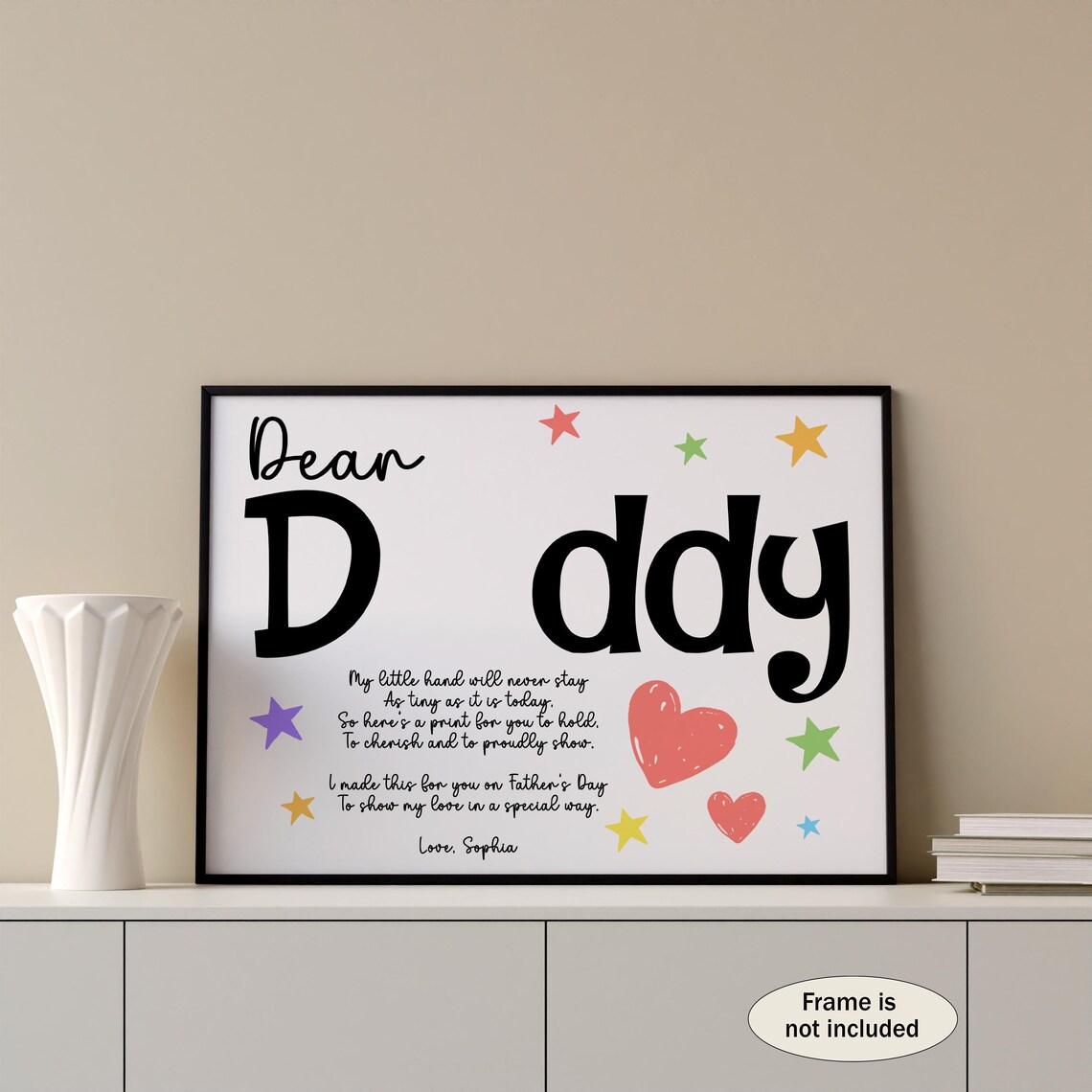 Personalized Daddy Handprint, Father's Day Gift - Image 2