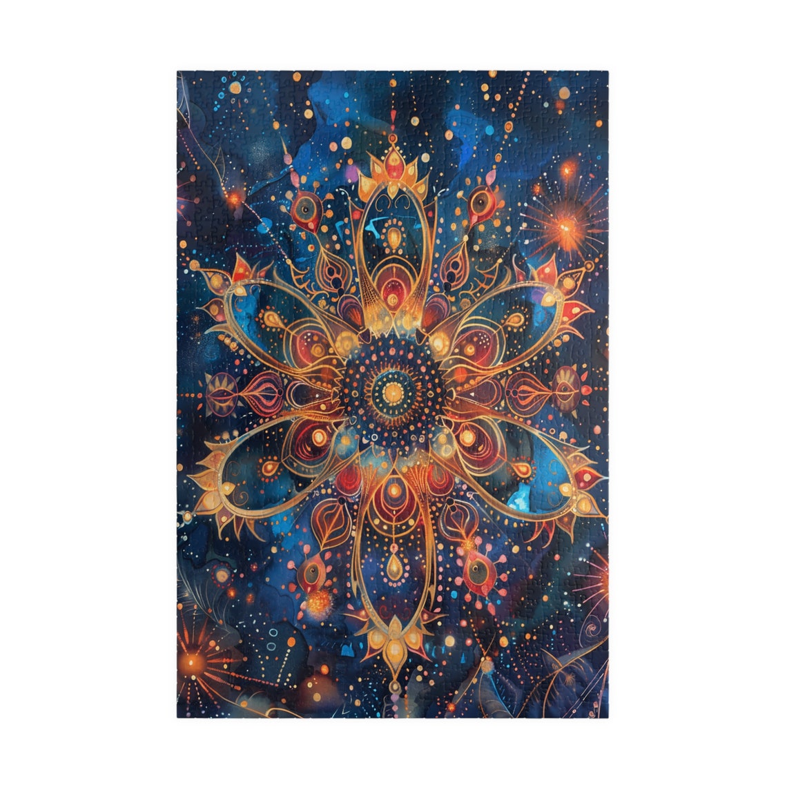 Celestial Mandala IV Golden Starry Night Sky Fantasy Art Poster - Image 3
