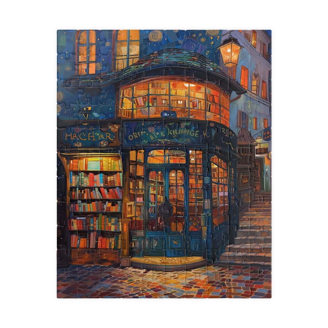 Parisian Book Shop Travel Poster, Impressionist Style - Image 5